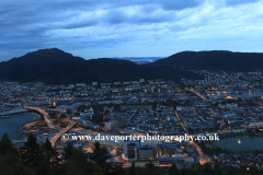 View of the waterfront and Vagen harbour, Bergen