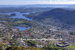 A view over Bergen City, from Mount Floyen