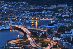 Waterfront and Store Lungegardsvann marina, Bergen