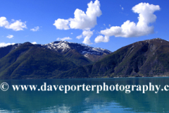 Reflections of mountains in Sognefjorden Fjord