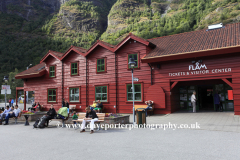 View of the town of Flam, Aurlandsfjorden