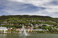 Fountain in the lake, City Park, Bergen