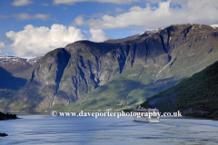 Cruise ships in Geirangerfjord, Geiranger town