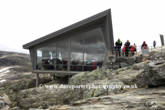 Tourists on Dalsnibba mountain, Geirangerfjord