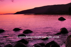 Dusk colours over Loch Buie; Isle of Mull