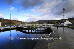 Autumn, canal lockgates,  Fort Augustus