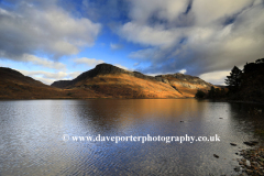 Slioch mountain reflected in Loch Maree