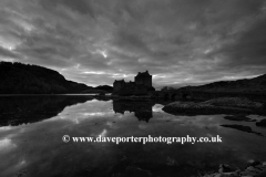 Sunset view over Eilean Donan Castle