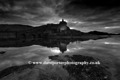 Sunset view over Eilean Donan Castle