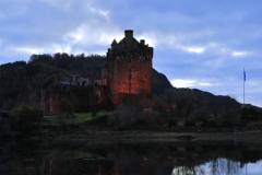 Sunset view over Eilean Donan Castle