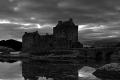 Sunset view over Eilean Donan Castle