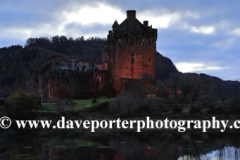 Sunset view over Eilean Donan Castle