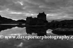 Sunset view over Eilean Donan Castle