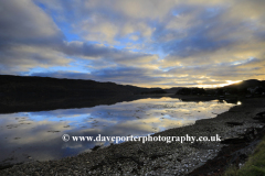 Sunset over Loch Carron, Lochcarron village