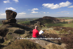 walker on the Ramshaw Rocks