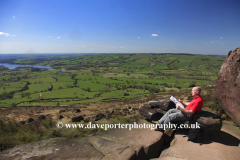 walker on the Ramshaw Rocks