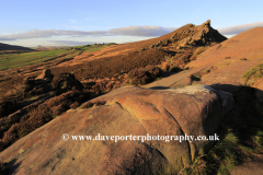 Sunset, rock formations of the Ramshaw Rocks