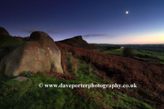 Dusk, Hen Cloud rock, the Roaches Rocks