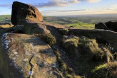 Sunset, rock formations of the Ramshaw Rocks