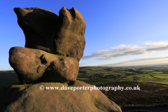 Sunset, rock formations of the Ramshaw Rocks