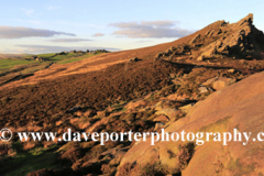 Sunset, rock formations of the Ramshaw Rocks