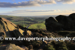 Sunset, rock formations of the Ramshaw Rocks