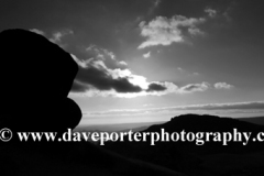 Sunset, rock formations of the Ramshaw Rocks