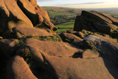 Sunset, rock formations of the Ramshaw Rocks