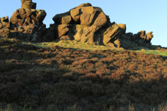 Sunset, rock formations of the Ramshaw Rocks