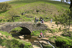 River Dane waterfalls at Three Shires Head, the meeting point of three counties