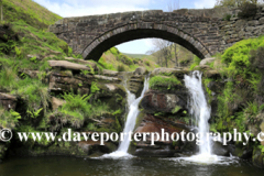 River Dane waterfalls at Three Shires Head, the meeting point of three counties