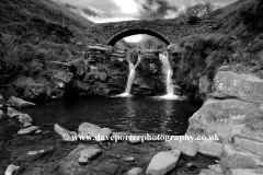 River Dane waterfalls at Three Shires Head, the meeting point of three counties