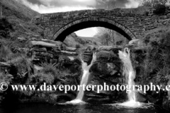 River Dane waterfalls at Three Shires Head, the meeting point of three counties