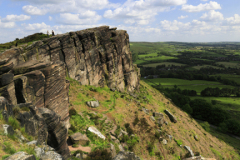 View to Hen Cloud rock, the Roaches Rocks, Upper Hulme