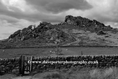 View over the Roaches Rocks, near Leek town