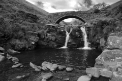 River Dane waterfalls at Three Shires Head, the meeting point of three counties