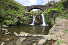 River Dane waterfalls at Three Shires Head, the meeting point of three counties