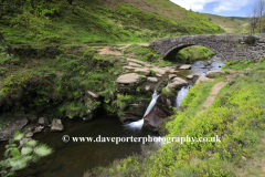 River Dane waterfalls at Three Shires Head, the meeting point of the counties