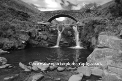 River Dane waterfalls at Three Shires Head, the meeting point of the counties