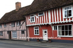 Colorful Half Timber Built Cottages, Lavenham