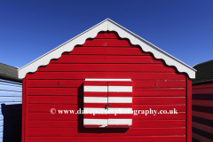 Colourful wooden Beach huts, Southwold town