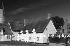 Cottages, church of St Mary, Cavendish village