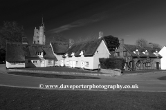 Cottages, church of St Mary, Cavendish village