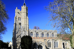 The church of St Mary, Cavendish village