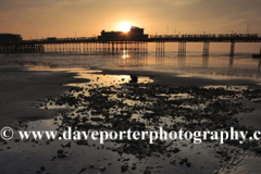 Sunset over the Victorian Pier, Worthing town