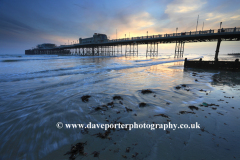 Sunset over the Victorian Pier, Worthing town