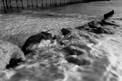 Stormy seas at the Victorian Pier, Worthing town