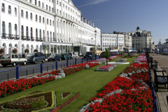 Hotels and gardens on the promenade, Eastbourne