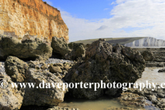 The 7 sisters cliffs from Hope Gap, Seaford Head