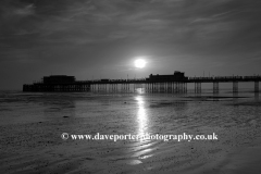 Sunset over the Victorian Pier, Worthing town